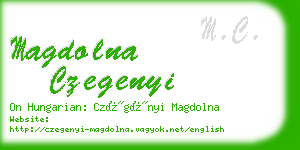 magdolna czegenyi business card